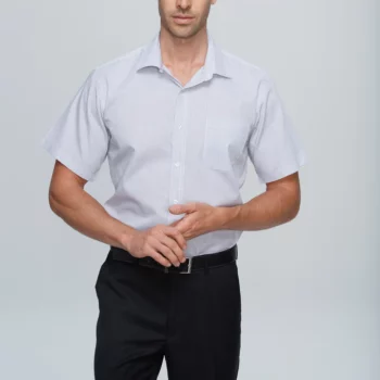 Henley Striped Short Sleeve Shirt – Men’s