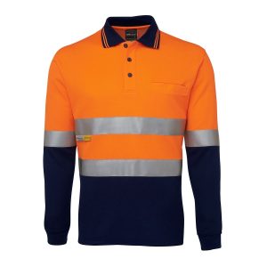 JB’s Hi Vis L/S (D+N) Cotton Back Polo