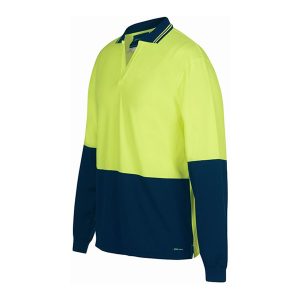 JB’s Hi-vis 4602.1 L/S Non Button Polo