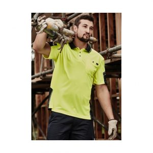 Mens Reinforced Hi Vis Squad S/S Polo