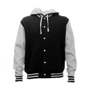 Hooded Letterman Jacket