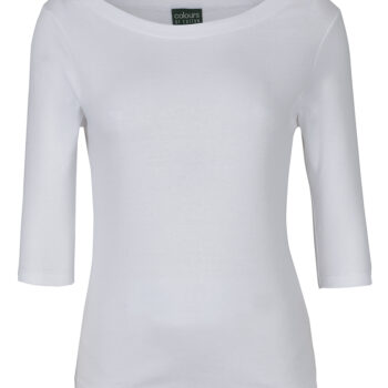 C of C  Ladies 3/4 Sleeve Boat Neck Tee