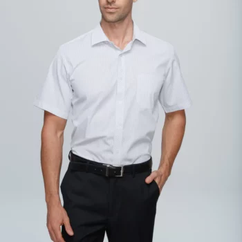 Bayview Wide Stripe Short Sleeve Shirt – Men’s