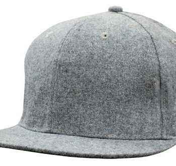 6PNL Grey Marle Flannel Flat Peak Cap