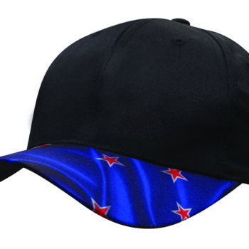 6PNL NZ Flag Peak Breathable P/Twill Cap