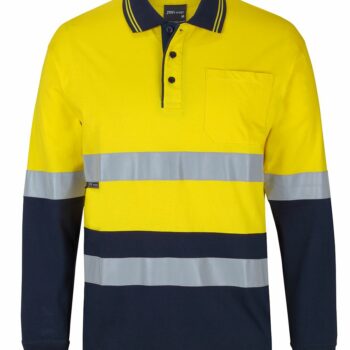 JB’s High Vis (D+N) Long Sleeve Cotton Polo