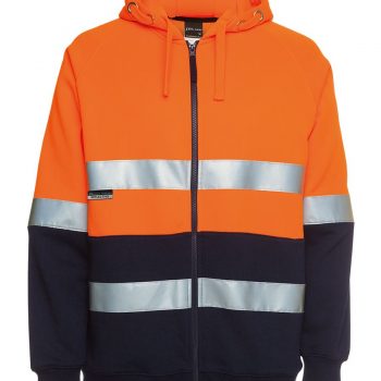 JB’s Hi Vis (D+N) Full Zip Fleecy Hoodie