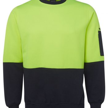 JB’s Hi Vis Fleece Crew Neck Sweat