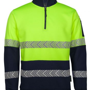 High Vis 1/2 Zip Segmented Tape Hoodie