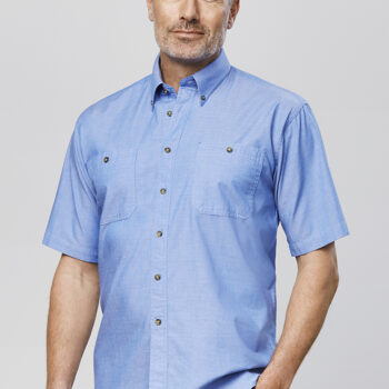 Wrinkle Free Chambray Mens S/S Shirt
