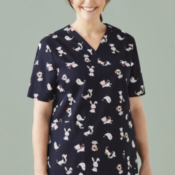 Best Friends Womens Scrub Top