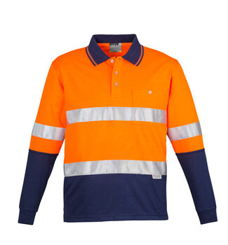 Day/Night Two Tone Polo – Long Sleeve Hooped