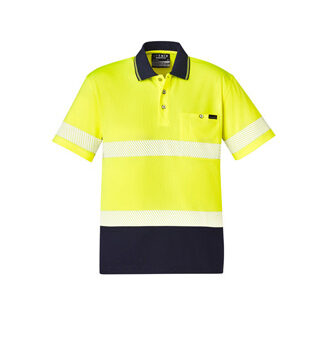 Unisex Hi Vis Segmented S/S Polo – Hoop Taped