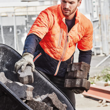 Unisex Hi Vis Hexagonal Puffer Jacket