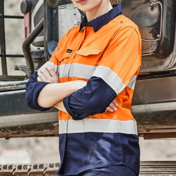 Rugged Cooling Womens Taped Hi Vis Spliced Shirt