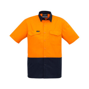 Mens Rugged Cooling Hi Vis Spliced S/S Shirt