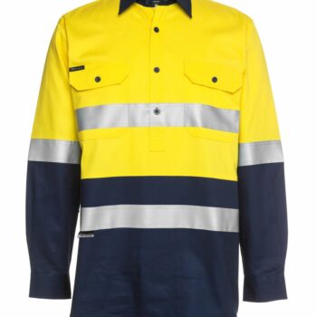 JB’s Hi Vis (D+N) Close Front Long Sleeve Shirt 19