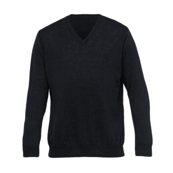Merino Detailed Vee Pullover – Mens