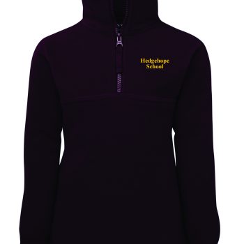 Hedgehope School Kids Size 1/4 Zip Polar Fleece
